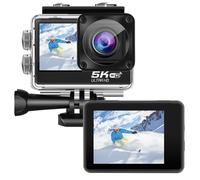 Fiorky Action Camera 5K - Fotocamera sportiva An"-"ti-vibrazione grandangolare da 170° Fotocamera sportiva impermeabile da 30 m Touch screen da 2,0 pollici con telecomando