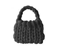 Fiorky - Borsa casual da donna, in lana islandese intrecciata a mano, morbida, leggera e traspirante, for feste di viaggio