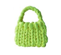 Fiorky - Borsa casual da donna, in lana islandese intrecciata a mano, morbida, leggera e traspirante, per feste di viaggio