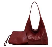 Fiorky Borsa da Donna da 2 Pezzi Set Borsa Hobo con Manico Suforiore Borsa a Tracolla in Pelle da Donna Borsa Morbida Sotto Le Ascelle Borsa a Tracolla Versatile e Set di Borsette Borsa Hobo