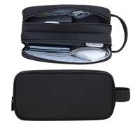 Fiorky Borsa for Accessori da Viaggio, Borsa for Organizer for Cavi Portatile Borsa da Viaggio a Doppio Strato for Accessori Elettronici Impermeabile Multifunzionale Cavo USB Caricabatterie