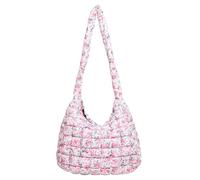 Fiorky Borsa for bolle di palude trapuntata da donna borsa a tracolla della borsetta Hobo (rosa)
