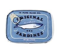 Fiorky Borsa for cosmetici stile sardine in scatola Borsa portaoggetti carina Creativa portatile Moda Cerniera multifunzione Morbida for le vacanze del fine settimana (Blu)