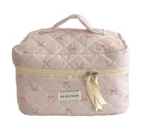Fiorky Borsa for Cosmetici Trapuntata in Cotone for Donne Ragazze, Borsa for Cosmetici Borsa for Cosmetici di Grande Capacità Borsa for Cosmetici Estetica Portatile in Cotone for Articoli da