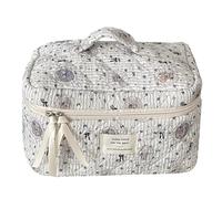 Fiorky Borsa for il trucco dell'orso, Borsa for il trucco dell'orso trapuntato Borsa for il trucco Borsa for cosmetici portatile Borsa toilette estetica dell'orso carino Borsa for cosmetici