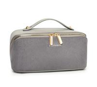 Fiorky Borsa for Trucco da Viaggio, Borsa for Cosmetici Custodia for Trucco, Borsa for Trucco Impermeabile in Pelle Scamosciata da Donna Borsa da Toilette da Viaggio Multitasche Borsa for