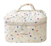 Fiorky Borsa for Trucco Personalizzata,Pochette for Cosmetici con Cerniera a Pois Colorati Borsa for Cosmetici in Cotone Custodia for Cosmetici for Donne e Ragazze,Borsa Cosmetici,Organizer