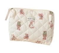 Fiorky Borsa for trucco trapuntata da donna, Borsa for organizer for cosmetici Chiusura con cerniera Borsa for cosmetici quotidiana for ragazze Borsa for uso quotidiano Borsa for le vacanze