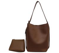 Fiorky Borsa tote alla moda for donna Borsa a secchiello casual di capacità Tracolla regolabile Borsa semplice in tinta unita con pochette abbinata