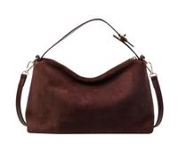 Fiorky Borsa Tote in Pelle Scamosciata, Borsa a Tracolla da Donna in Pelle Scamosciata Borsa Hobo con Tracolla Regolabile con Tasca Interna Borsa a Mano Borsa Cerniera Pochette Borsa Hobo
