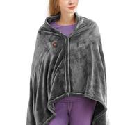 Fiorky Coperta Riscaldata Elettrica USB 3 Livelli di Riscaldamento Coperta Riscaldata in Pile Coperta Portatile Coperta Indossabile in Velluto Corallo per Casa e Ufficio