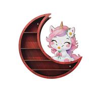 Fiorky Creative Lunare Design Lunare Wall Shelf 5D Diamond Ramioncing Kit Diamond Pittura Scaffale in legno for soggiorno Camera da letto Decor da parete