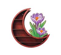 Fiorky Creative Lunare Design Lunare Wall Shelf 5D Diamond Ramioncing Kit Diamond Pittura Scaffale in legno for soggiorno Camera da letto Decor da parete