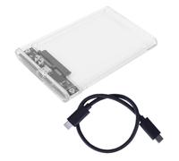 Fiorky Custodia for disco rigido SSD USB 3.1 (10 Gbps) Custodia for disco rigido esterno USB C Custodia for disco rigido trasparente Supporto senza attrezzi Cavo UASP incluso SSD HDD SATA