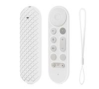 Fiorky Custodia for telecomando in silicone Custodia protettiva antiscivolo con cordino Custodia protettiva for controller Skin TV Custodia for telecomando for Google TV Streamer 4K Remote