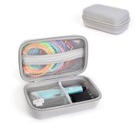 Fiorky Custodia rigida per penna per stampa 3D SCRIB3D P1/MYNT3D Super 3D Pen antiurto custodia da viaggio rigida anti-goccia con tasca in rete per filamento PLA e caricabatterie, Grigio