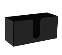 Fiorky Dispenser di asciugamani di carta da banco Porta asciugamani di carta acrilica Dispenser di tovaglioli piegati salvaspazio Contenitore di asciugamani di carta for cucina Bagno (Nero)