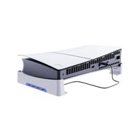 Fiorky for PS5 Base Slim Supporto Espositore Antiscivolo Mads con 4 Porte USB 2.0 Hub Host Rack Supporto di archiviazione Supporto Orizzontale for Playstation 5 Slim Disc e Edizione Digitale