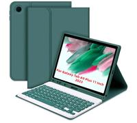 Fiorky for Smsung Galaxy Tab A9 Plus Custodia da 11 pollici con cover for tastiera compatibile Bluetooth Auto Sleep/Wake Tastiera BT rimovibile con portapenne Cover in pelle Folio