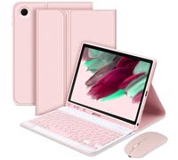 Fiorky for Smsung Galaxy Tab A9 Plus Custodia da 11 pollici con cover for tastiera compatibile Bluetooth Auto Sleep/Wake Tastiera BT rimovibile con portapenne Cover in pelle Folio con mouse