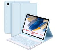 Fiorky for Smsung Galaxy Tab A9 Plus Custodia da 11 pollici con cover for tastiera compatibile Bluetooth Auto Sleep/Wake Tastiera BT rimovibile con portapenne Cover in pelle Folio