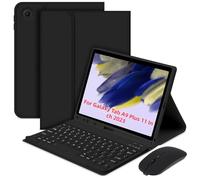 Fiorky for Smsung Galaxy Tab A9 Plus Custodia da 11 pollici con cover for tastiera compatibile Bluetooth Auto Sleep/Wake Tastiera BT rimovibile con portapenne Cover in pelle Folio con mouse