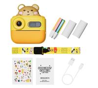 Fiorky Fotocamera a Stampa Istantanea, Fotocamera for Bambini Fotocamera Digitale 48MP Fotocamera Digitale 1080P Videocamera for Bambini Fotocamera Selfie for Bambini Giocattolo Regali for
