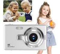 Fiorky Fotocamera Digitale, Fotocamera for Vlogging 4K HD 1080P Autofocus Fotocamera for Vlogging Ant-Shake Portatile Videocamera 96 MP Zoom 16X Schermo IPS da 2,4 pollici for Principianti