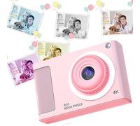 Fiorky Fotocamera Digitale, Mini Fotocamera Digitale HD da 48 MP Display IPS HD da 2,88 pollici Zoom Digitale 4x Fotocamera for Bambini Anti-Shak Videocamera 4K con Luce di Riempimento for