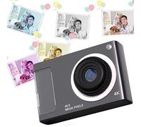 Fiorky Fotocamera Digitale, Mini Fotocamera Digitale HD da 48 MP Display IPS HD da 2,88 pollici Zoom Digitale 4x Fotocamera for Bambini Anti-Shak Videocamera 4K con Luce di Riempimento for