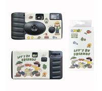 Fiorky Fotocamera usa e getta con flash, 27 foto, Fotocamera a pellicola usa e getta da 35 mm Flash incorporato Fotocamera monouso 27 foto Fotocamera retrò for viaggi all'aperto