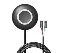 Fiorky Interruttore for computer desktop da 1,6 m Scheda madre PC in lega di alluminio Pulsante di accensione avvio esterno Pulsante di accensione PC LED blu Custodia PC Alimentatore On/Off