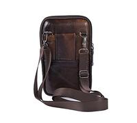 Fiorky Marsupio da uomo Borsa a tracolla elegante da uomo Borsa a tracolla semplice in pelle impermeabile Marsupio vintage leggero da viaggio da uomo Borsa da campeggio all'aperto Borsa