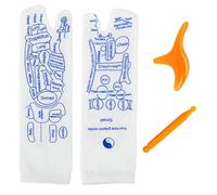 Fiorky Massage Allevia i calzini for i piedi stanchi con strumento di massaggio Digitopressione Massaggiatore plantare Illustrazione inglese Allevia i calzini for riflessologia piedi stanchi