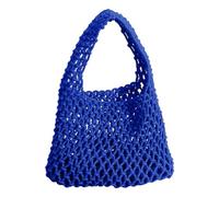 Fiorky Mini frizione borsetta for pesca borsetto for secchio corda di cotone for donne borse for spiaggia intrecciate piccole tote - borse for la spesa in maglie intrecciate for le vacanze