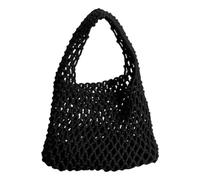 Fiorky Mini frizione borsetta for pesca borsetto for secchio corda di cotone for donne borse for spiaggia intrecciate piccole tote - borse for la spesa in maglie intrecciate for le vacanze