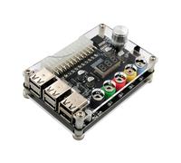 Fiorky Modulo connettore adattatore di alimentazione da 24 pin Manopola di tensione regolabile Scheda di trasferimento di potenza 6 porte USB 2.0 Supporta QC2.0 QC3.0