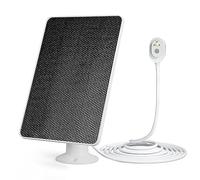 Fiorky Pannello Solare Portatile, Pannello Solare da 10W con Cavo di Ricarica Caricatore for Telecamera di Sicurezza IP Montaggio a Parete 360 Staffa Regolabile IP65 Impermeabile for Arlo