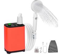 Fiorky Portable Camping Shower, Display Pump, IPX7 Kit Doccia Esterno Impermeabile, Pompa Doccia elettrica Ricaricabile for Il Lavaggio da Viaggio for Escursioni in Campeggio, Bagno PE