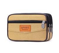 Fiorky Portamonete da Uomo Portamonete da Donna Portamonete da Uomo for Sport all'Aria Aperta Marsupio Tasca for Contanti Portamonete Sottile in Tela con Multitasche Portamonete con Cerniera