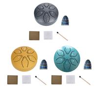 Fiorky Rain Drum for Giardino Esterno, Tamburo della Pioggia da 3 Pollici con 6 Note, Tamburi a Lingua d'Acciaio for Yoga, Educazione Musicale, Meditazione, Percussioni, Strumenti Musicali