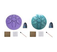Fiorky Rain Drum for Giardino Esterno, Tamburo della Pioggia da 3 Pollici con 6 Note, Tamburi a Lingua d'Acciaio for Yoga, Educazione Musicale, Meditazione, Percussioni, Strumenti Musicali