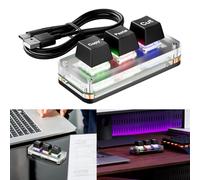 Fiorky RGB Mini tastiera a 3 tasti Taglia Copia Incolla Hotswap Ctrl X C V Tasti di scelta rapida Tastiera con una sola mano Tastiera meccanica da gioco USB Type-C Tastiera programmabile for
