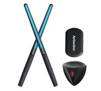 Fiorky Set di batteria elettronica, Set di batteria ad aria portatile Bacchette for batteria elettronica ad aria Adattatore for batteria ad aria Bluetooth Effetto realistico Accessori for