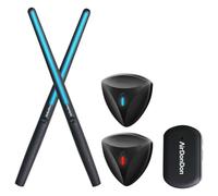 Fiorky Set di batteria elettronica, Set di batteria ad aria portatile Bacchette for batteria elettronica ad aria Adattatore for batteria ad aria Bluetooth Effetto realistico Accessori for