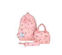 Fiorky Set di zaini scolastici stampato borse da pranzo custodia for matita 3 pezzi SCUOLA SCHURA SEMPLICE SET SET LAPTPOP BACKPACK SCUCCHI
