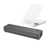 Fiorky Stampante Termica Portatile A4 203 DPI con 100 Fogli di Carta Termica Stampante Portatile Wireless Senza Inchiostro Compatibile Mini Portatile A4 Uso Domestico for Ufficio