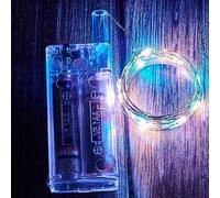 Fiorky Stringa Luminosa a LED 3M Luci Stringa a Batteria Luci Stringa in Filo di Rame Mini Lampada in PVC for Matrimonio Ghirlanda di Natale Decorazioni for Feste Barattoli Fai da Giardino