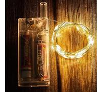 Fiorky Stringa Luminosa a LED 3M Luci Stringa a Batteria Luci Stringa in Filo di Rame Mini Lampada in PVC for Matrimonio Ghirlanda di Natale Decorazioni for Feste Barattoli Fai da Giardino