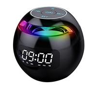 Fiorky Sveglia digitale sferica digitale altoparlante senza fili Bluetooth con display a LED, radio FM RGB, riproduzione musicale MP3, for feste di compleanno, regalo for la casa